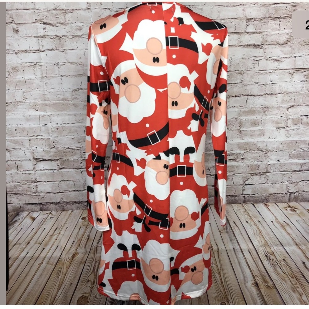 Cupshe Christmas Santa Claus Long Sleeve Dress S - Picture 6 of 8